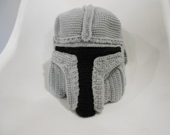 Mandalorian-inspired helmet crochet pattern