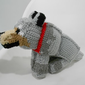 Video Game Pixelated Wolf Crochet Pattern