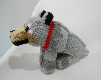 Video Game Pixelated Wolf Crochet Pattern