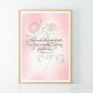 Mr. Darcy Quote Print: Pride and Prejudice Wall Art (Digital Download)