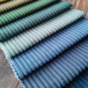 Corduroy Velvet Upholstery Fabric, 55" Ribbed Corduroy Velvet Fabric By The Yard, Ribbed Velvet Fabric, Velvet Fabric for DIY Projects