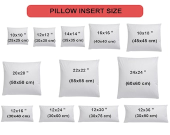 Custom Size Pillow Insert, %100 Cotton Fabric Soft Down Pillow Filler, Antiallergic Silicone Cushion Fillings, Any Size Poly Down Inserts,