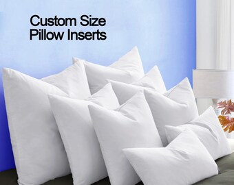 Free Shipping Any Size Premium Pillow Stuffings with Zipper, Cotton Lining Micro Bead Euro Pillow Fillings, Custom Size Poly Inserts,