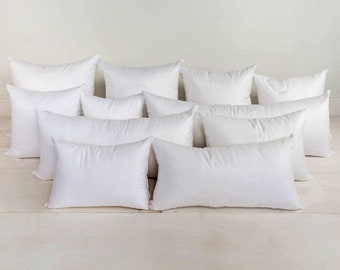 Cotton Liner Pillow Inserts with Zipper,  Hypoallergenic Fill for Decorative Throw Pillow Covers, Zippered Cotton Pillow Liner and Filling