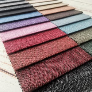 Linen Textured Solid Upholstery Fabric by the Yard, 55 Inch Wide Heavy Weight Sturdy Linen Fabric, Chair Sofa Couch Furnishing Fabric