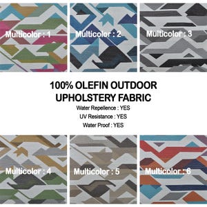 multicolored upholstery fabric outdoor
