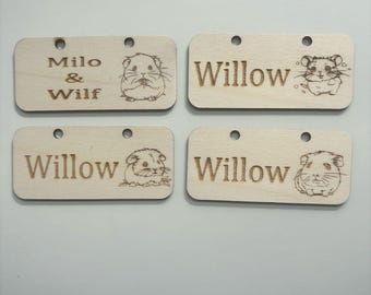 Personalised Hamster Name Sign - Standard or Formaldehyde Free Plywood|Custom Using water-based paint and animal-friendly