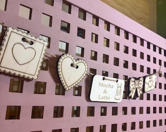 Personalised Guinea Pig and Rabbit Name sign & Cage Decoration Inspired by Valentine's Day - Formaldehyde Free Plywood | Custom
