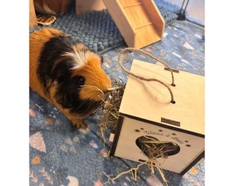 Knusse hooikubus voor kleine huisdieren: houd je cavia of hamster blij en gezond (LEES de afmetingen in de beschrijving voor aankoop)