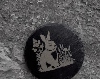 Rabbit Slate Drinking coasters, unique gift