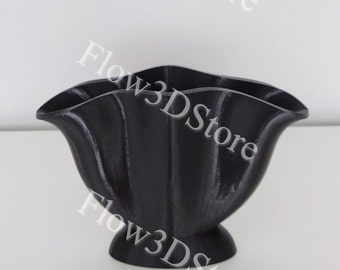 Modern Wave Vase 3D Print Stl File
