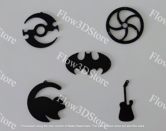 5 Special Keychain Model in 1 Stl Files