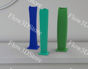 Modern Long Vase Set of 3 3D Print STL Files