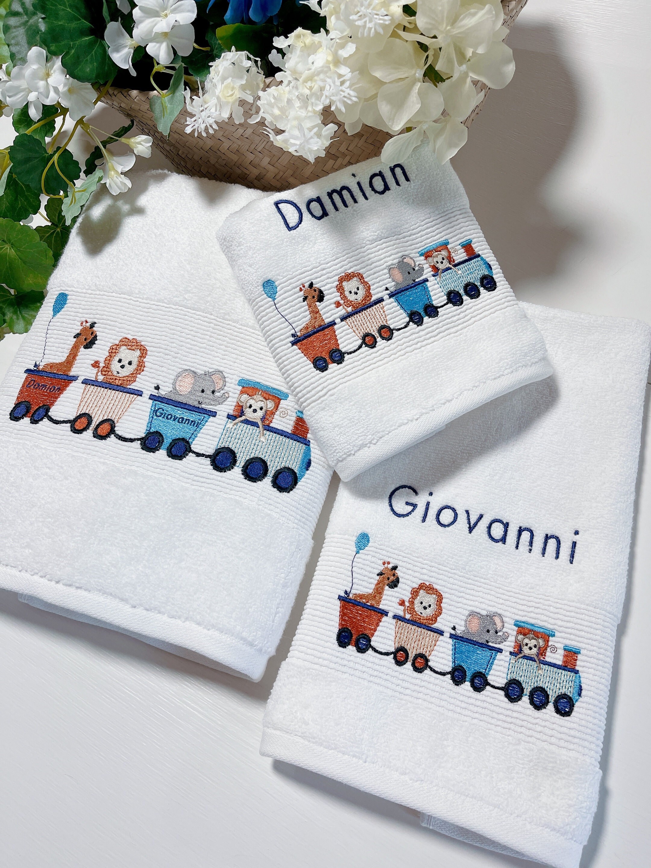 Personalized Towel for Children, Embroidered Towel, Monogrammed Bath ...