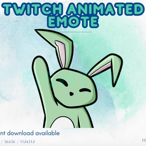 Animated waving bunny emote