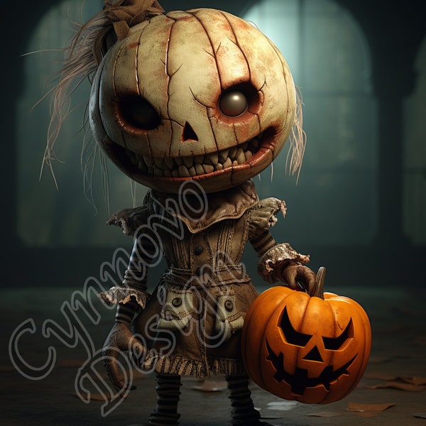 5 Images!! Nightmare-Inducing Creepy Dolls Digital Art Collection - Bone-Chilling Horror Images for Halloween (Pack 1)