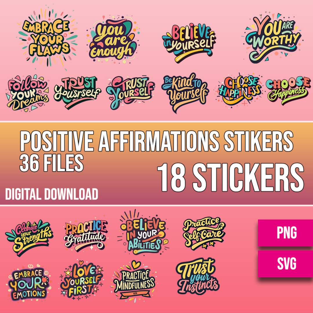 Everyday Digital Stickers Goodnotes Inspirational Quotes Printable ...