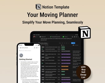 Home Moving Planner for Notion | House Move Tracker with Crate Packing List  Notion Template and Moving  Checklist Ready to Use