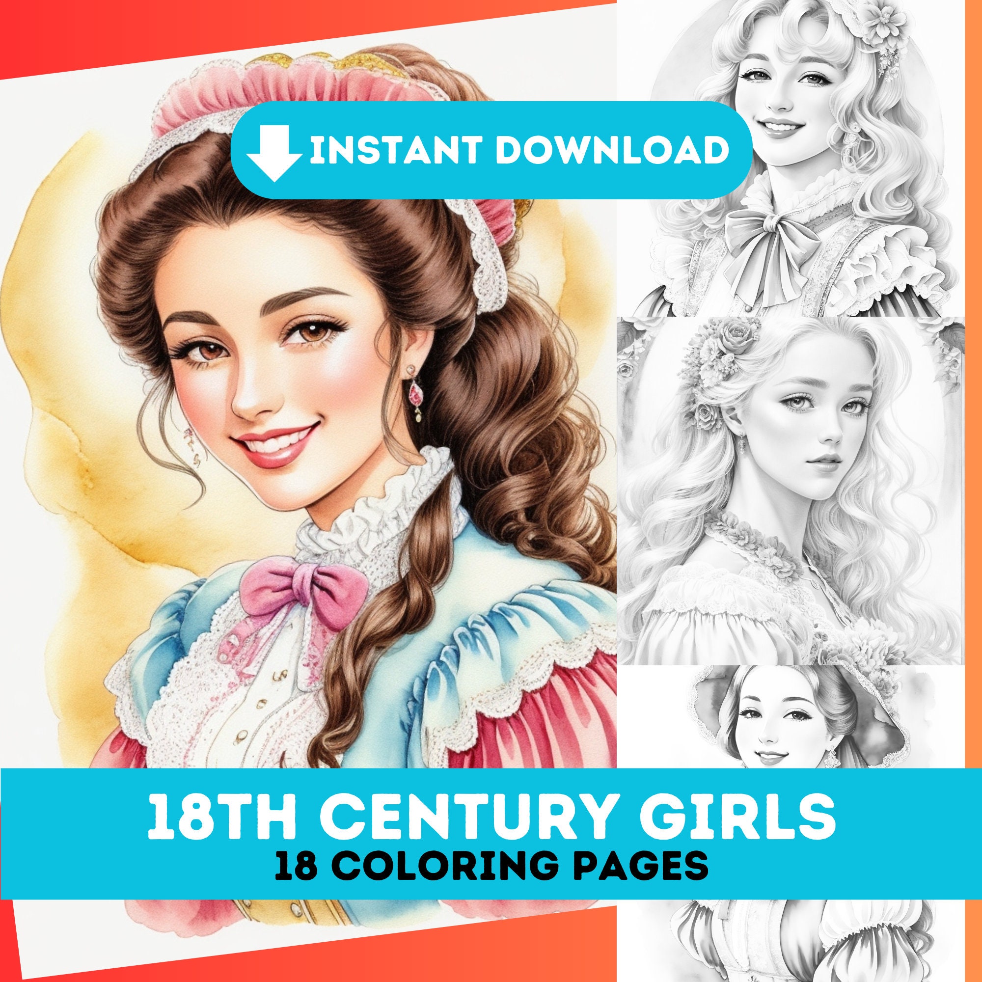 Vintage A Coloring Book for Boys & Girls Printable PDF Instant Digital  Download 30 Pages 1930s 1940s 1950s Retro Art 