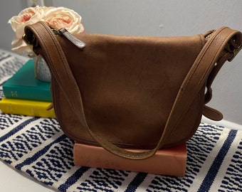 Vintage Coach Patricia Saddle Legacy Handbag Bag Purse Brown Shoulder Crossbody 9951 Hobo Leather
