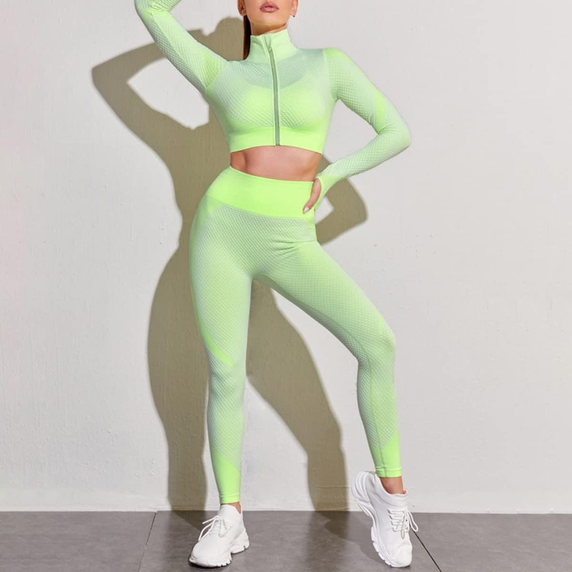 Sexy Rhinestone crop top jogging 2 piece set