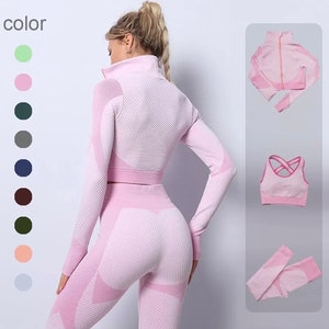 Pink Leopard Racerback Scrunched High Waist Active Set
