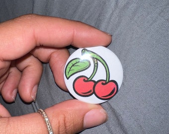 Cherry pin white background