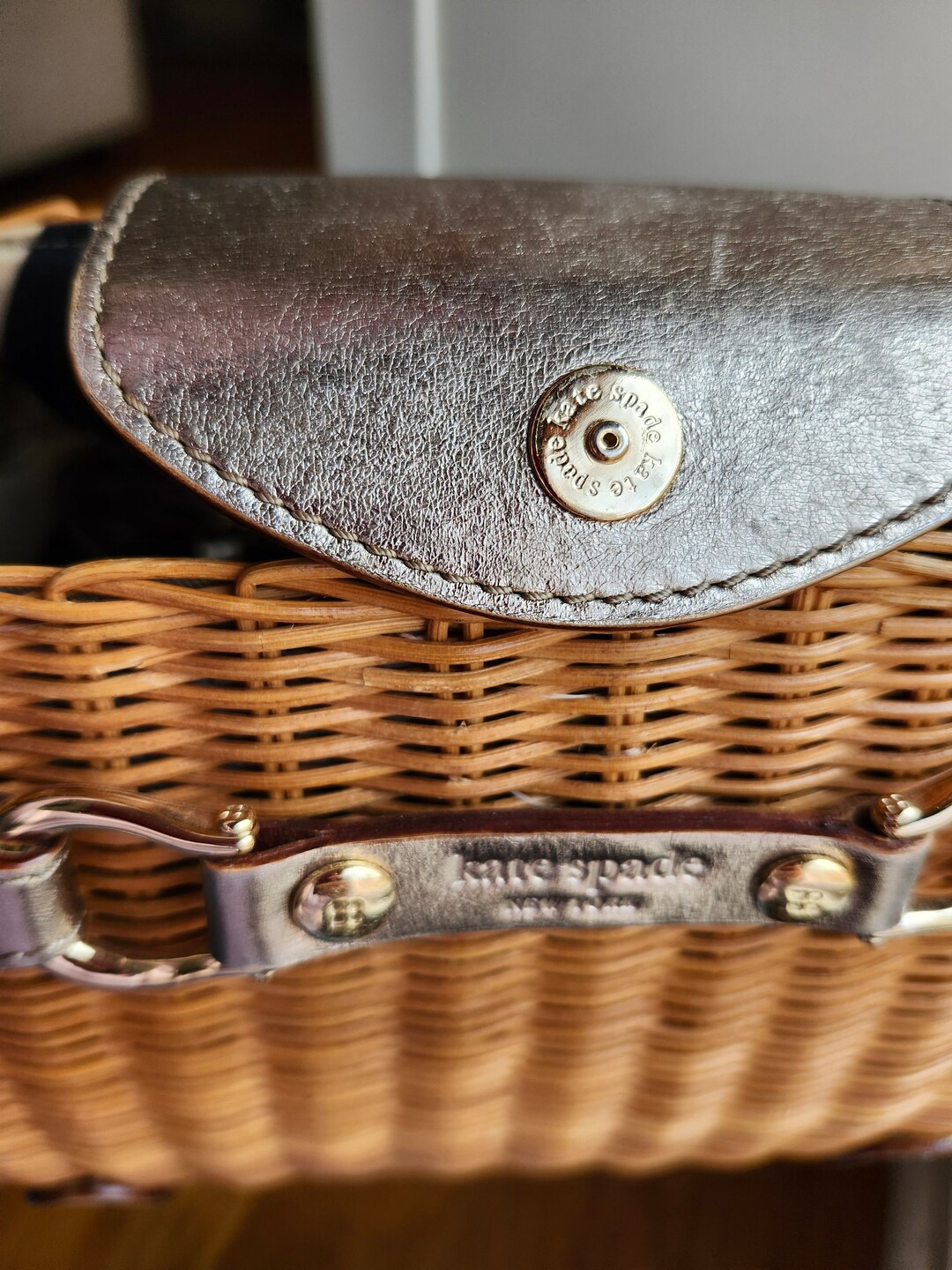 Vintage Kate Spade Wicker Bag - Etsy