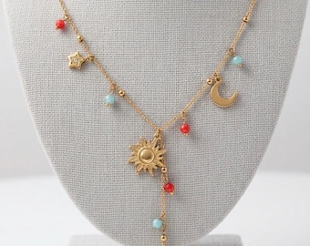 Collares de joyería tipo lariat y collares en forma de Y.
