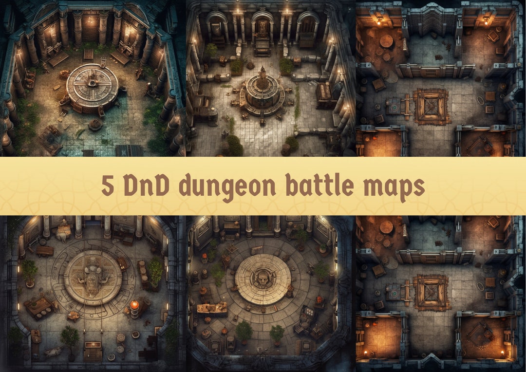 Dungeon Rooms Maps Dnd Battle Map D&D Battlemap Dungeons Etsy