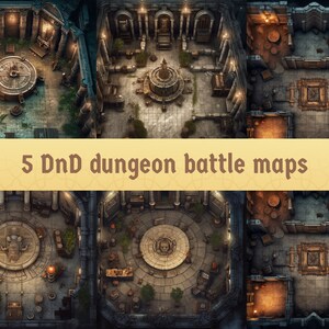 Dungeon Rooms Maps, DnD Battle Map, D&D, Battlemap, Dungeons and Dragons, 5e, Roll20, Fantasy Grounds, Digital Map
