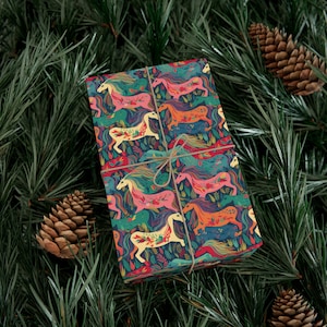 Fantasy Horses, Colorful Seamless Pattern for Paper, Fabric and Crafts, Commercial use