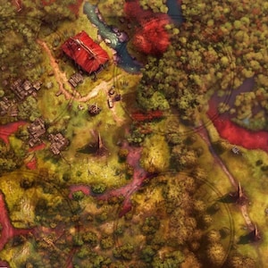 Enchanted Marshlands D&D Map - Hex, Square Grid - Descarga digital de alta resolución - RPG, Fantasy Game Maps - Bonus Aerial Maps