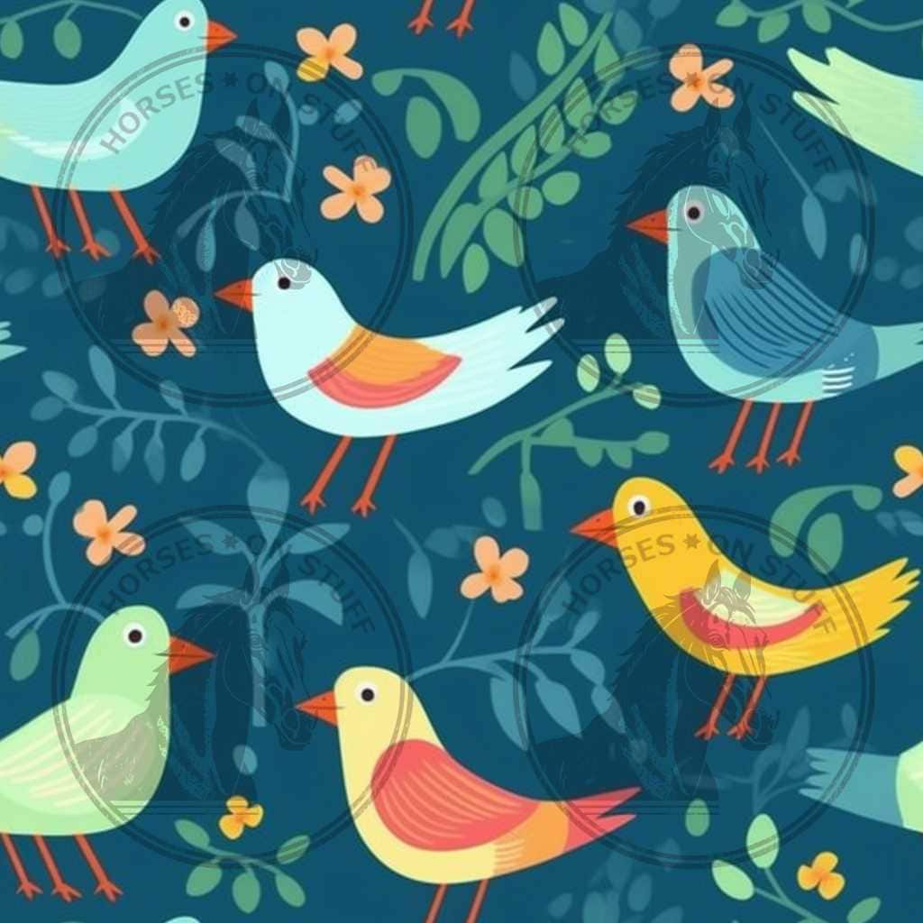 8 Colorful Pastel Bird Patterns, Wallpaper, Seamless Pattern for Paper