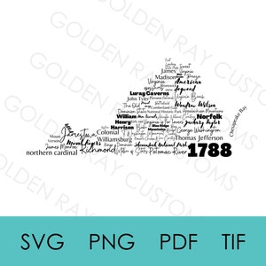 Virginia SVG digital download