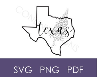 Texas state flower bluebonnet svg digital download