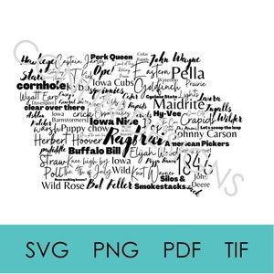 Iowa svg digital download