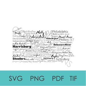 Pennsylvania svg digital download