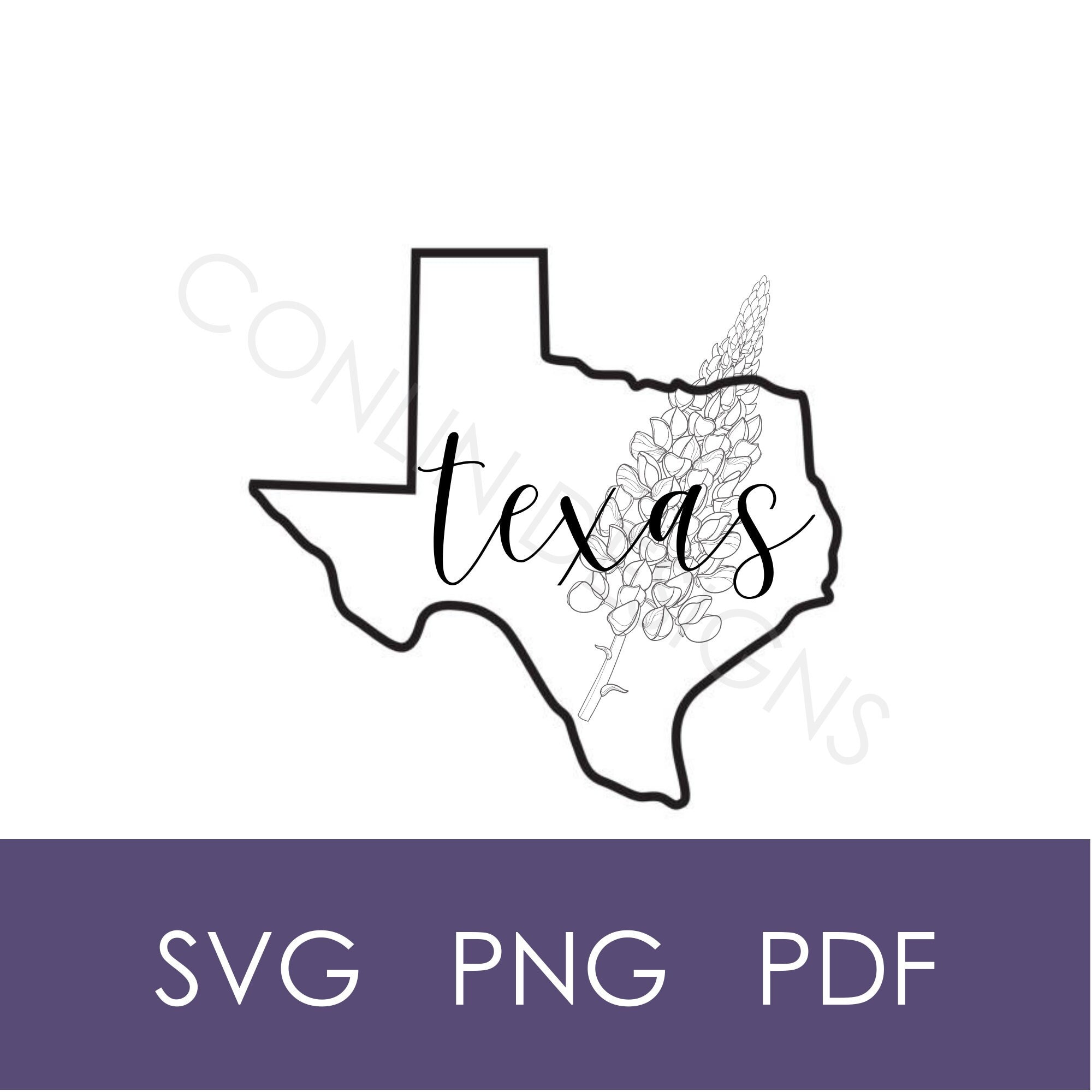 Texas State Flower Bluebonnet Svg Digital Download - Etsy