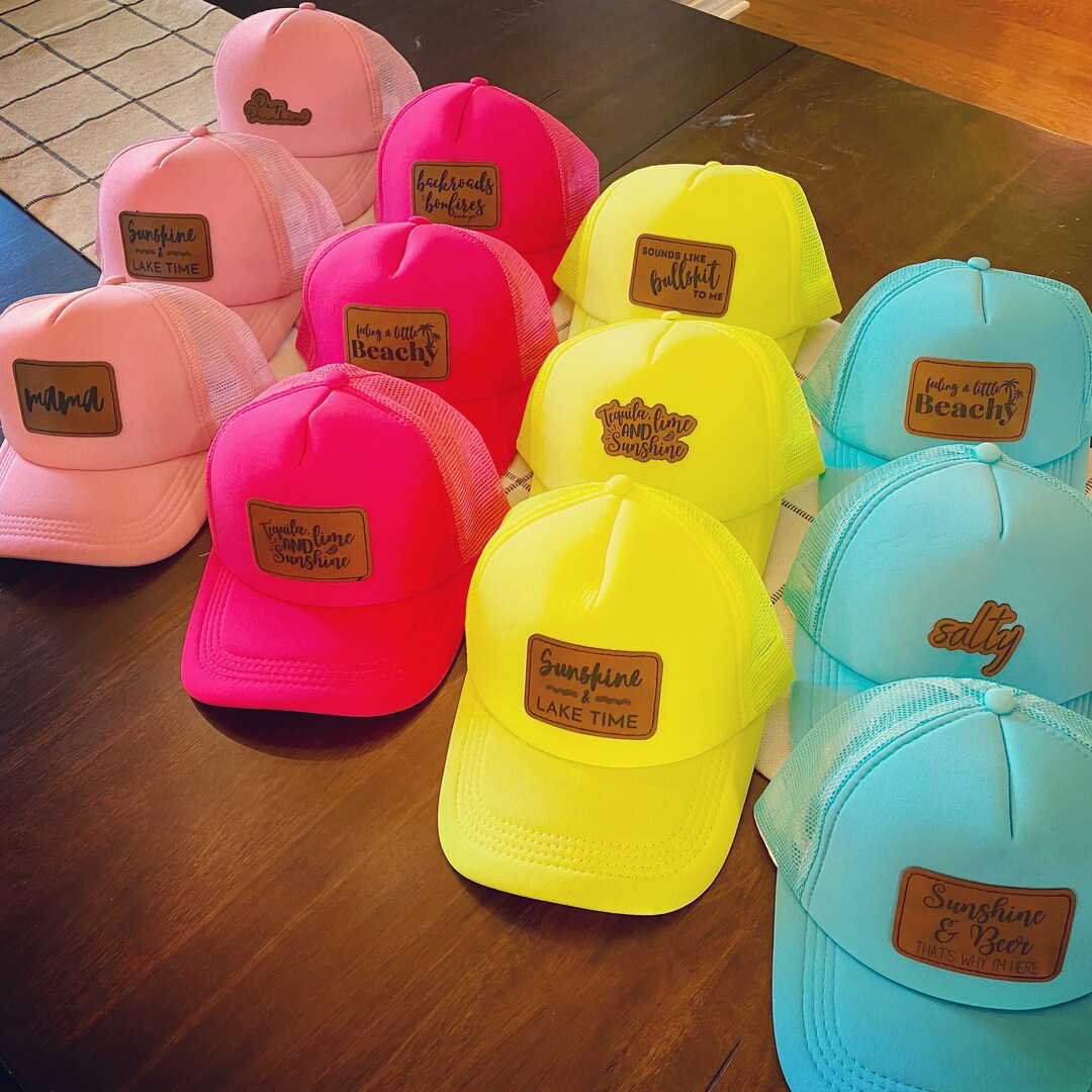 Summer Trucker Hat Pick Your Color & Design Custom Hat/ Neon Etsy