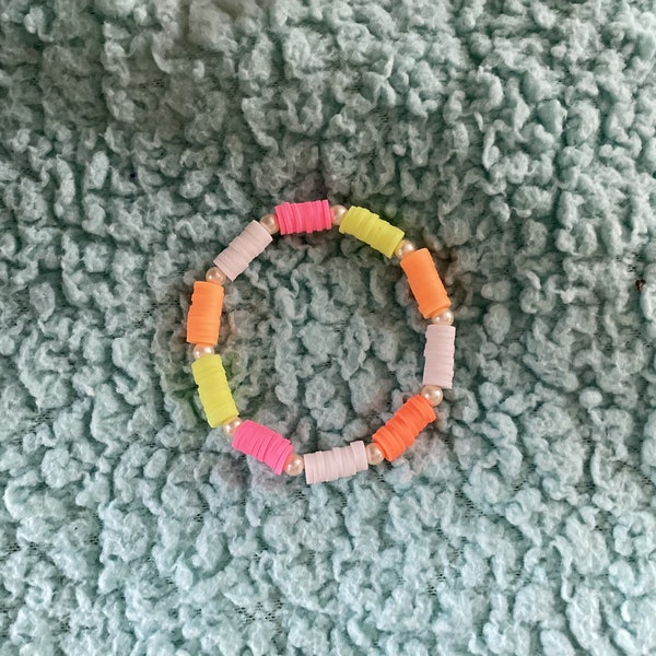 Cute Sporty Clay Bead Bracelet