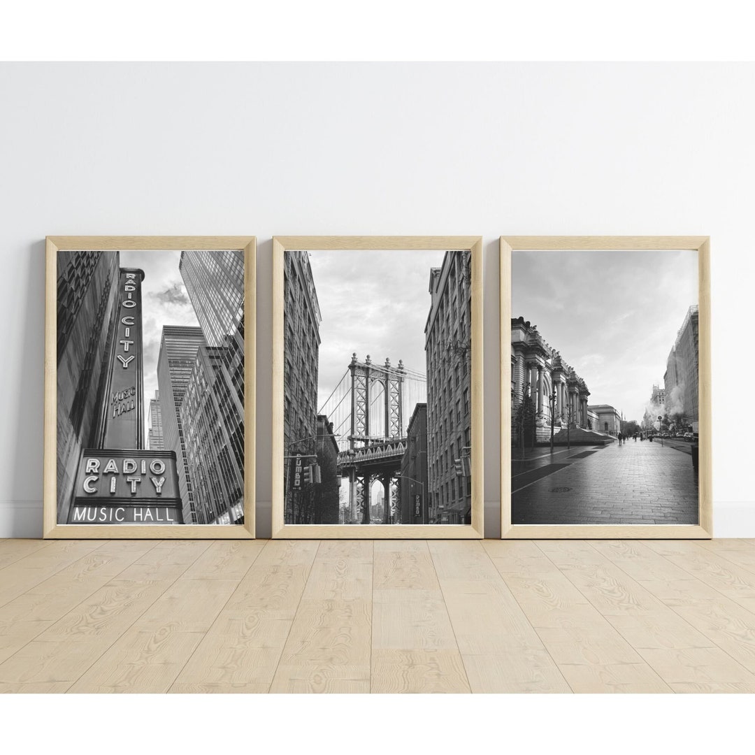 New York City Street Photography Black and White, NYC Radio City Music