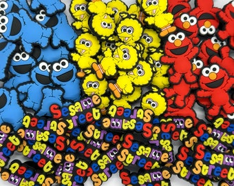 Elmo, Cookie Monster & Big Bird Croc Charms (baby)