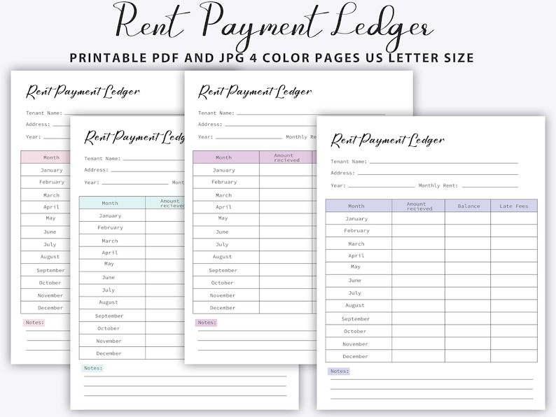 Printable Rent Payment Ledger, Printable Rent Payment Ledger Template Printable Rent Payment Ledger, Printable Rent Payment Ledger Template