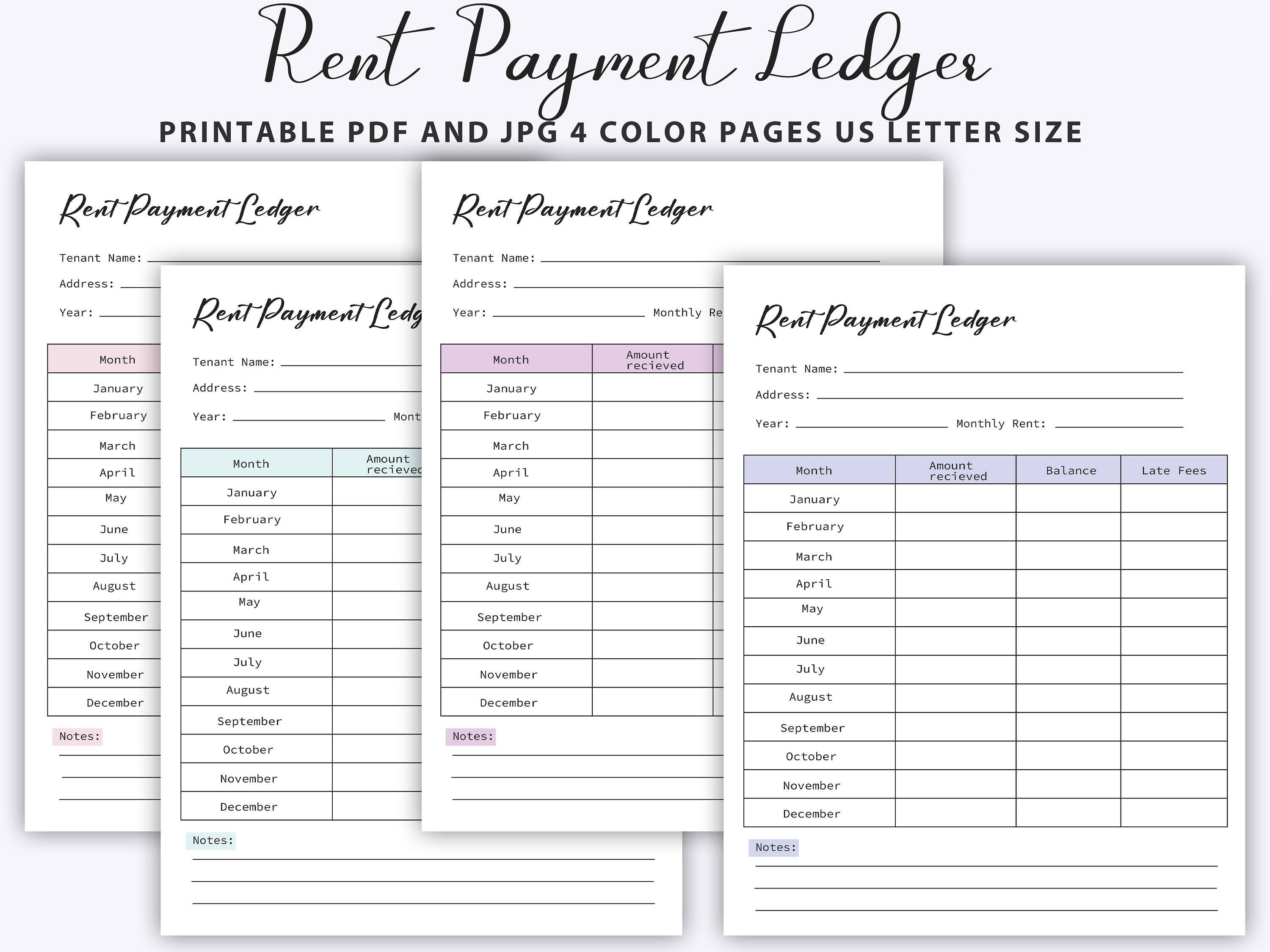 Printable Rent Payment Ledger, Printable Rent Payment Ledger Template Printable Rent Payment Ledger, Printable Rent Payment Ledger Template