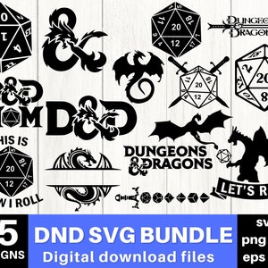 Dnd Svg Bundle, Dnd Png Bundle, Dnd Dxf Bundle, Dnd Silhouette Designs, Dnd Vector Files, Svg Files For Cricut, Svg Files, Digital Download