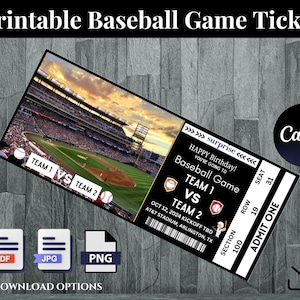 Bearbeitbare Baseball-Karten, Baseball-Überraschungs-Karte, Sport-Karten, Baseball-Geschenk-Karte, benutzerdefinierte Tickets, Baseball-Karte Vorlage