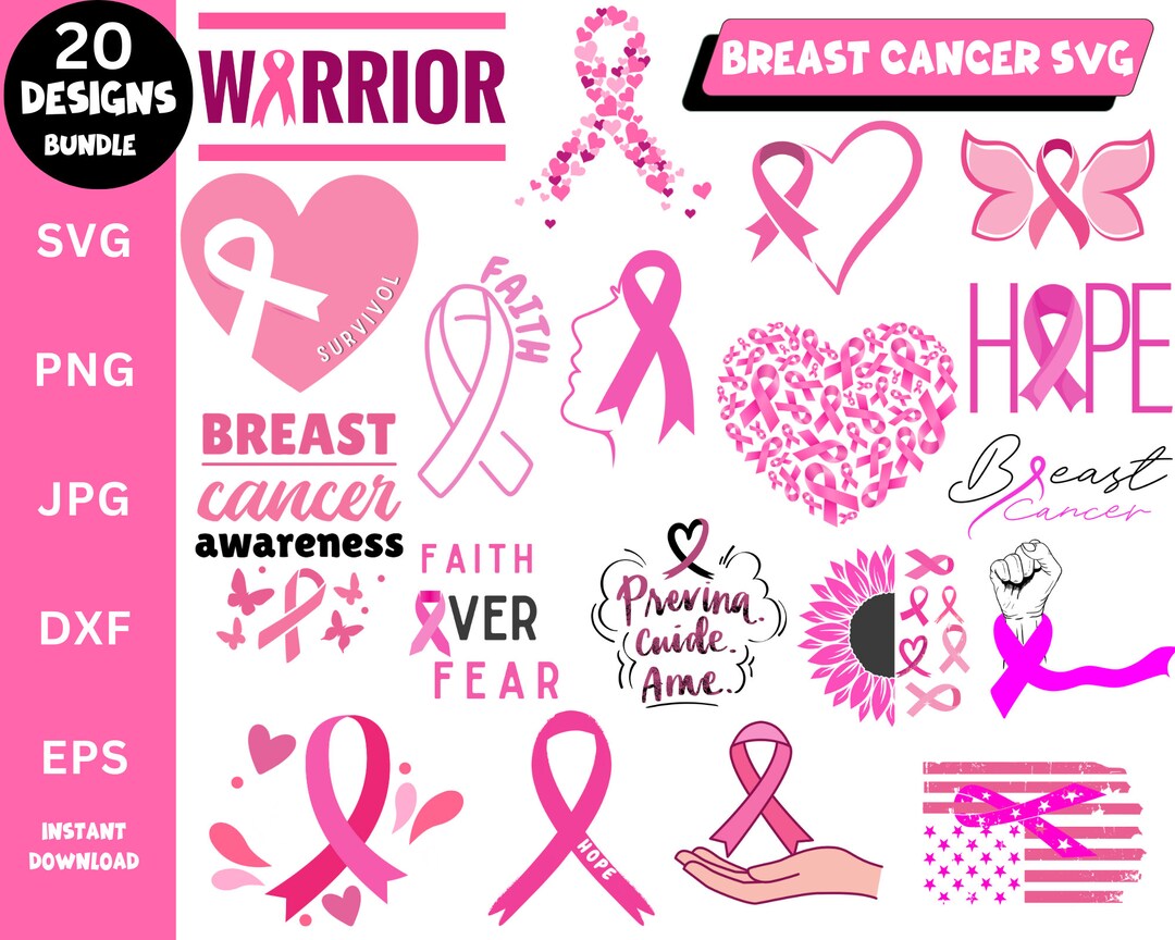 Breast Cancer Svg, Cancer Ribbon Svg, Cancer Svg, Cancer Awareness Svg
