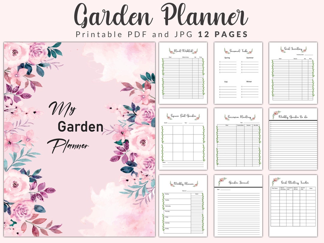 Garden Planner Printable, Garden Planner, Plant Planner, Garden Journal
