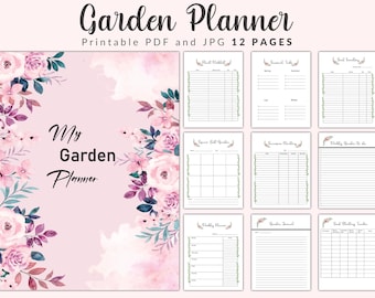 Garden Planner Printable, Garden Planner, Plant Planner, Garden Journal, Garden Organizer, Plants Records, Gardening Logbook